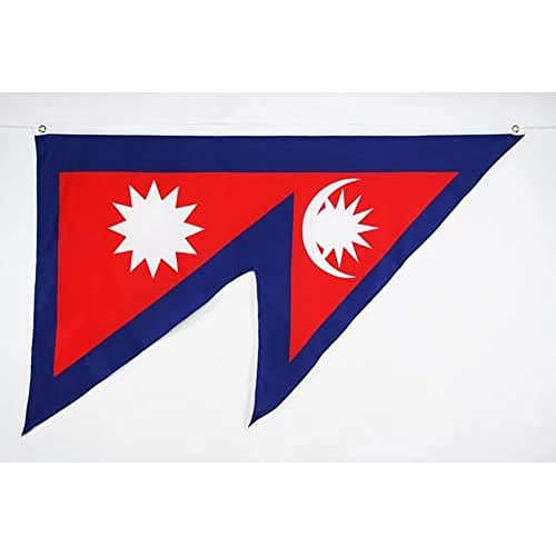 AZ FLAG Drapeau Népal 150x90cm - Drapeau népalais 90 x 150 cm - Drapeaux