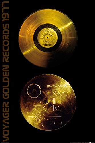 1art1 Disques Poster Sons De La Terre, Voyager Golden Records Affiche Murale 91x61 cm