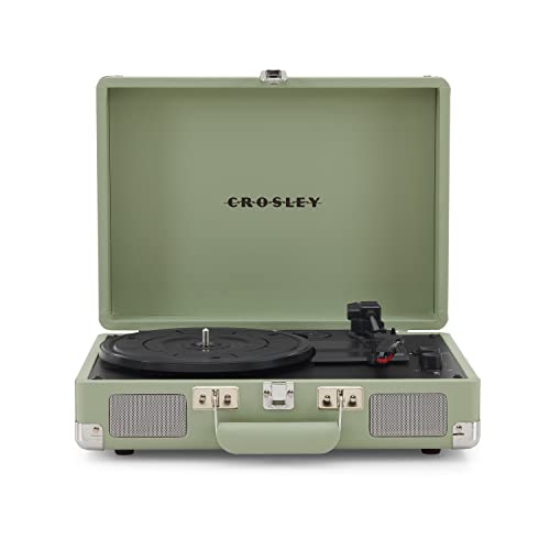 Crosley Cruiser Deluxe Platine Vinyle - Tourne Disque - Tourne Disque Vinyle - Platine Vinyle Bluetooth - Platines Vinyles - Tourne Disque Vintage - Menthe