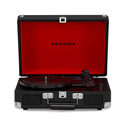 Crosley Cruiser Plus Platine Vinyle - Tourne Disque - Tourne Disque Vinyle - Platine Vinyle Bluetooth - Platines Vinyles - Tourne Disque Vintage - Noir