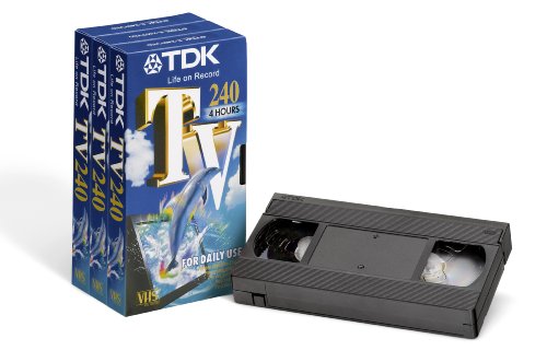 TDK T14569 TV-240 Pack de 3 Cassettes vidéo VHS (240 Minutes d'enregistrement) (Import Allemagne)