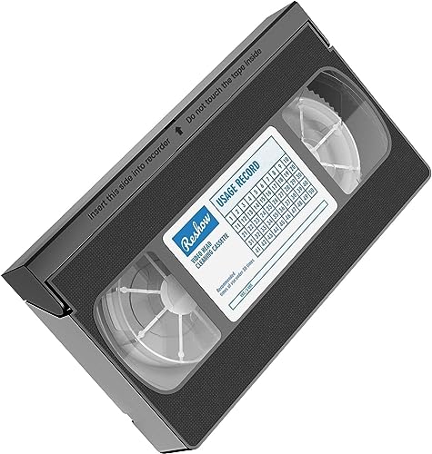 Reshow Nettoyeur de Têtes VCR / VHS magnetoscopede Têtes VHS - Nettoyant de Têtes Vidéo VHS/VCR avec Technologie à Sec, Pas de Liquide Requis
