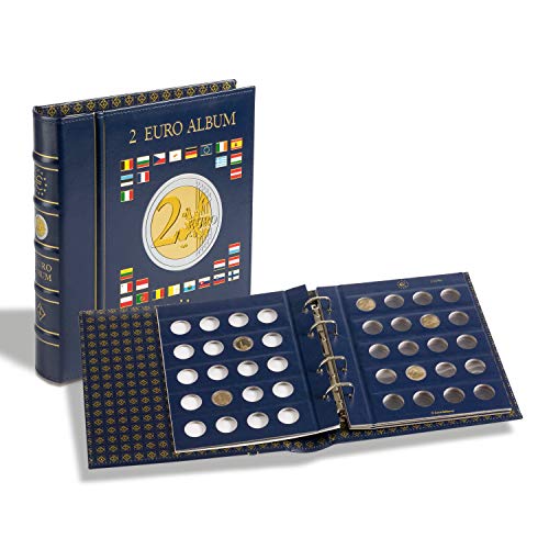 Leuchtturm 341017 Vista Album numismatique pour 80 pièces de 2 Euros - INCL. 4 Feuilles numismatiques Vista pour 80 pièces de Collection - Cassette de Protection